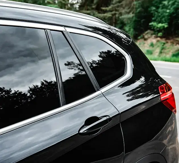 Tinted Windows on Black Car